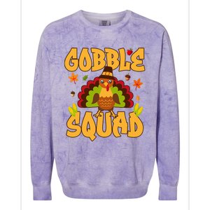 Gobble Squad Turkey Design Gobble Squad Colorblast Crewneck Sweatshirt