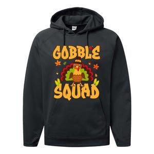 Gobble Squad Turkey Design Gobble Squad Performance Fleece Hoodie