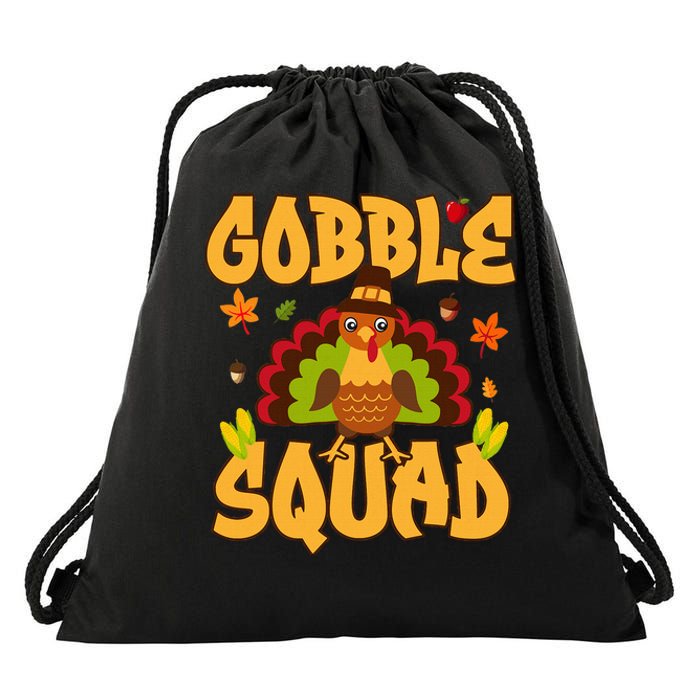 Gobble Squad Turkey Design Gobble Squad Drawstring Bag