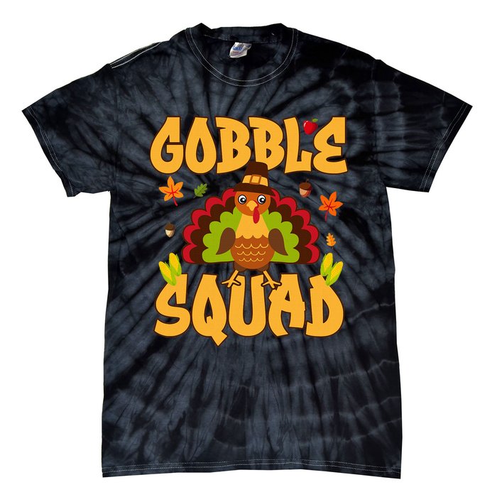 Gobble Squad Turkey Design Gobble Squad Tie-Dye T-Shirt