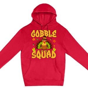 Gobble Squad Turkey Design Gobble Squad Premium Pullover Hoodie