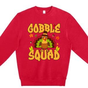 Gobble Squad Turkey Design Gobble Squad Premium Crewneck Sweatshirt