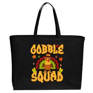 Gobble Squad Turkey Design Gobble Squad Cotton Canvas Jumbo Tote