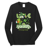 Gnome Shamrock Truck Love Caregiver Life St Patricks Day Long Sleeve Shirt