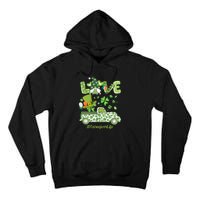 Gnome Shamrock Truck Love Caregiver Life St Patricks Day Tall Hoodie