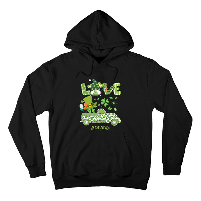 Gnome Shamrock Truck Love CMA Life Nurse St Patricks Day Hoodie