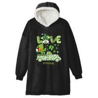 Gnome Shamrock Truck Love CMA Life Nurse St Patricks Day Hooded Wearable Blanket