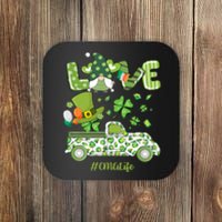 Gnome Shamrock Truck Love CMA Life Nurse St Patricks Day Coaster