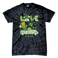 Gnome Shamrock Truck Love CMA Life Nurse St Patricks Day Tie-Dye T-Shirt