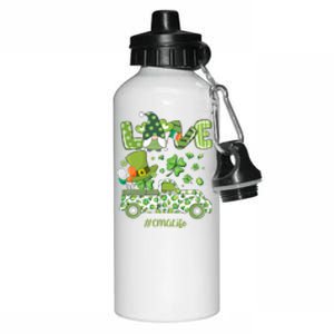 Gnome Shamrock Truck Love CMA Life Nurse St Patricks Day Aluminum Water Bottle