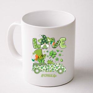 Gnome Shamrock Truck Love CMA Life Nurse St Patricks Day Coffee Mug