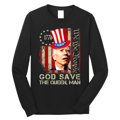 God Save The Queen Man Funny Joe Biden Shirts Long Sleeve Shirt