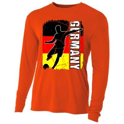 Germany Soccer Team German Flag Jersey Football Fans Cooling Performance Long Sleeve Crew