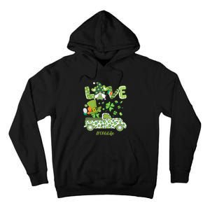 Gnome Shamrock Truck Love CNA Life Nurse St Patricks Day Tall Hoodie