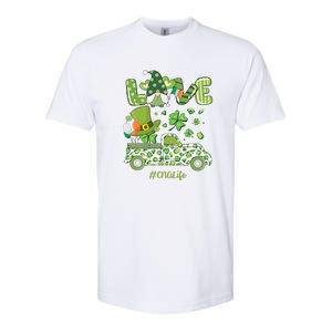 Gnome Shamrock Truck Love CNA Life Nurse St Patricks Day Softstyle CVC T-Shirt