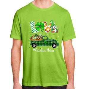 Gnome Shamrock Truck Love Cardiac Nurse St Patricks Day Gift Adult ChromaSoft Performance T-Shirt