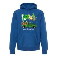 Gnome Shamrock Truck Love Cardiac Nurse St Patricks Day Gift Premium Hoodie