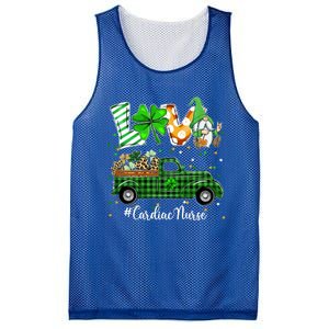 Gnome Shamrock Truck Love Cardiac Nurse St Patricks Day Gift Mesh Reversible Basketball Jersey Tank