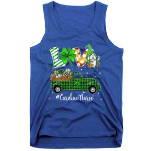 Gnome Shamrock Truck Love Cardiac Nurse St Patricks Day Gift Tank Top