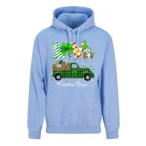 Gnome Shamrock Truck Love Cardiac Nurse St Patricks Day Gift Unisex Surf Hoodie