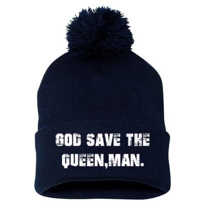 God Save The Queen Pom Pom 12in Knit Beanie