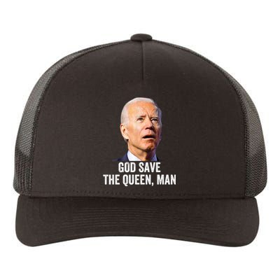 God Save The Queen Man Funny Joe Biden American Flag Yupoong Adult 5-Panel Trucker Hat