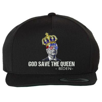 God Save The Queen Man Funny Joe Biden Shirts Wool Snapback Cap