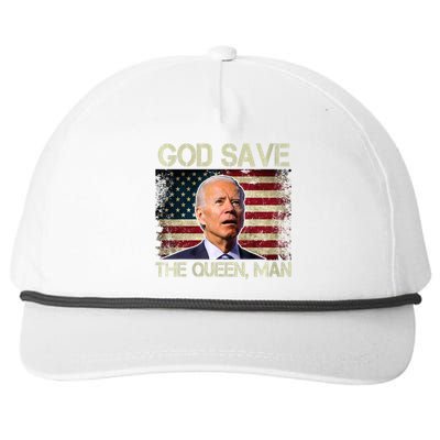 God Save The Queen Man Funny Joe Biden American Flag Snapback Five-Panel Rope Hat