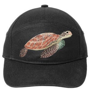 Green Sea Turtle 7-Panel Snapback Hat