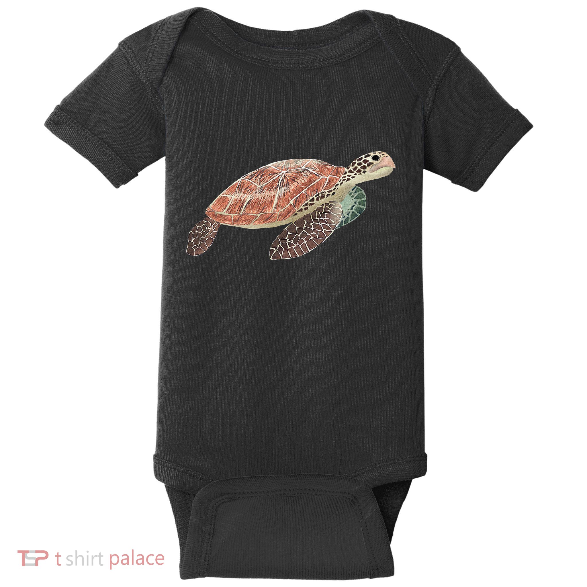 Green Sea Turtle Baby Bodysuit