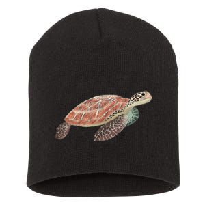 Green Sea Turtle Short Acrylic Beanie