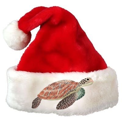 Green Sea Turtle Premium Christmas Santa Hat