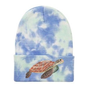 Green Sea Turtle Tie Dye 12in Knit Beanie