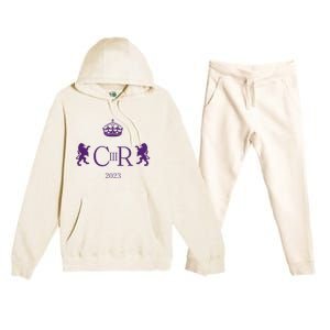 God Save The King Charles III Pattern Design Premium Hooded Sweatsuit Set