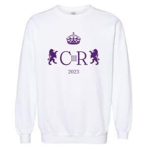 God Save The King Charles III Pattern Design Garment-Dyed Sweatshirt