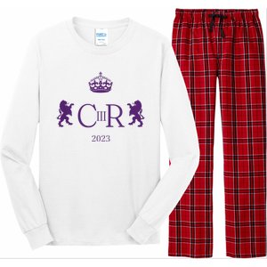 God Save The King Charles III Pattern Design Long Sleeve Pajama Set