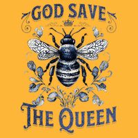 God Save the Queen Bee From Extinction Sustainable Knit Beanie