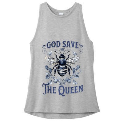 God Save the Queen Bee From Extinction Ladies PosiCharge Tri-Blend Wicking Tank