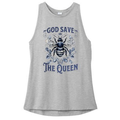 God Save the Queen Bee From Extinction Ladies PosiCharge Tri-Blend Wicking Tank