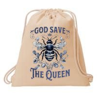 God Save the Queen Bee From Extinction Drawstring Bag