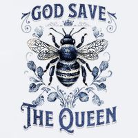 God Save the Queen Bee From Extinction Sueded Cloud Jersey T-Shirt