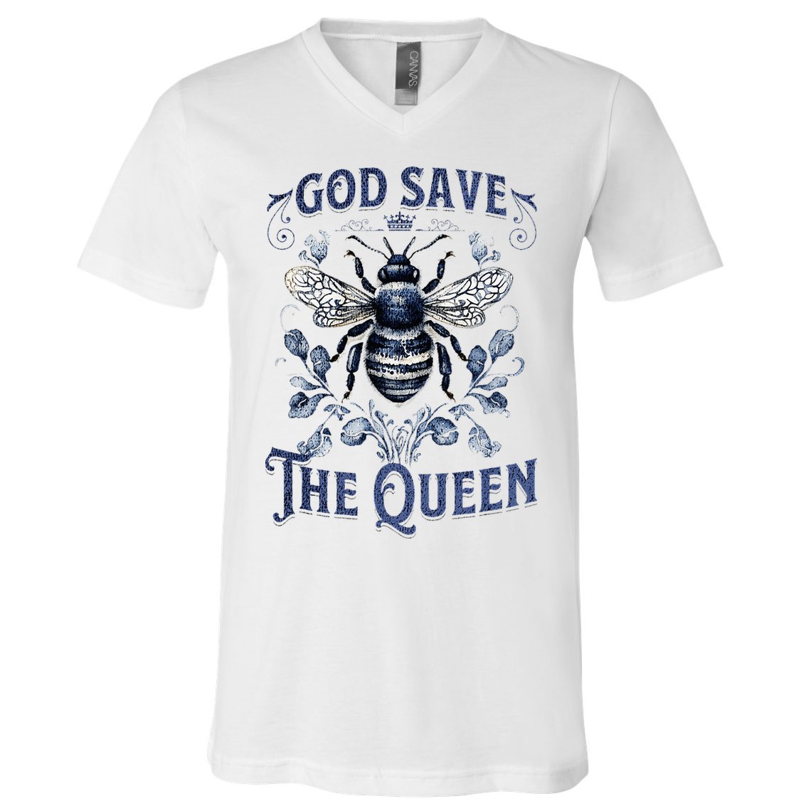 God Save the Queen Bee From Extinction V-Neck T-Shirt