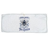God Save the Queen Bee From Extinction Large Microfiber Waffle Golf Towel