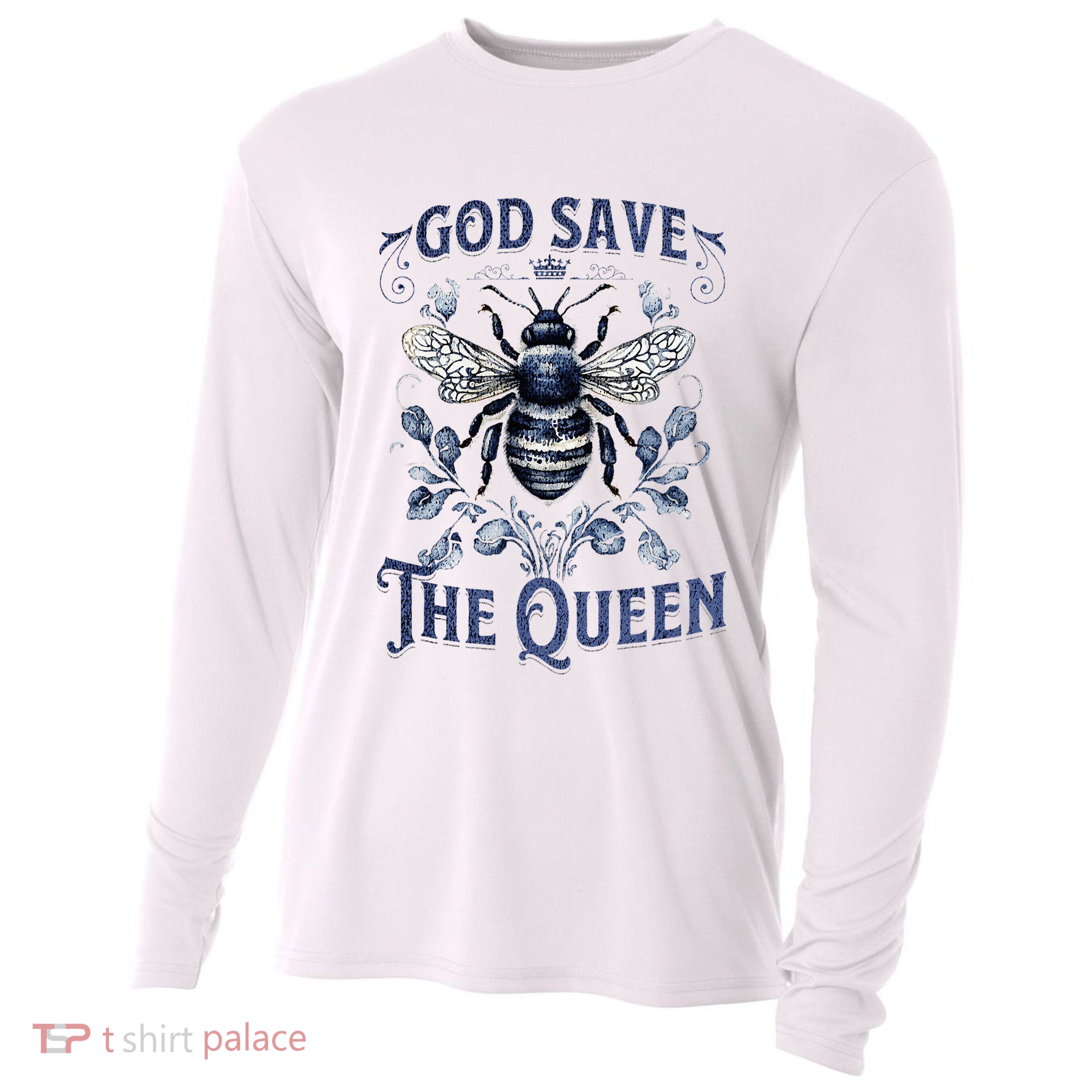 God Save the Queen Bee From Extinction Cooling Performance Long Sleeve Crew