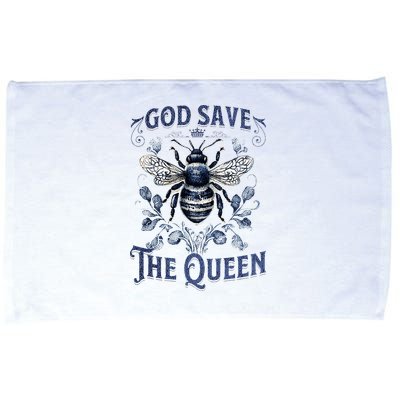 God Save the Queen Bee From Extinction Microfiber Hand Towel