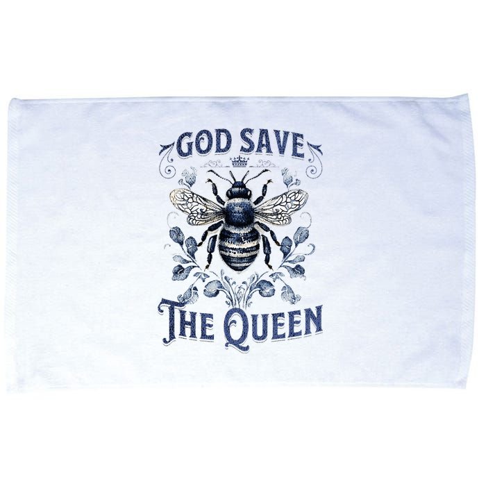 God Save the Queen Bee From Extinction Microfiber Hand Towel