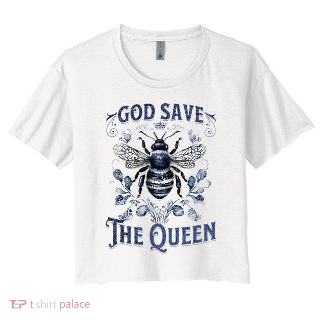 God Save the Queen Bee From Extinction Crop Top