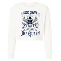 God Save the Queen Bee From Extinction Cropped Pullover Crew