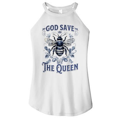 God Save the Queen Bee From Extinction Women’s Perfect Tri Rocker Tank