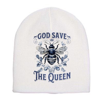 God Save the Queen Bee From Extinction Short Acrylic Beanie